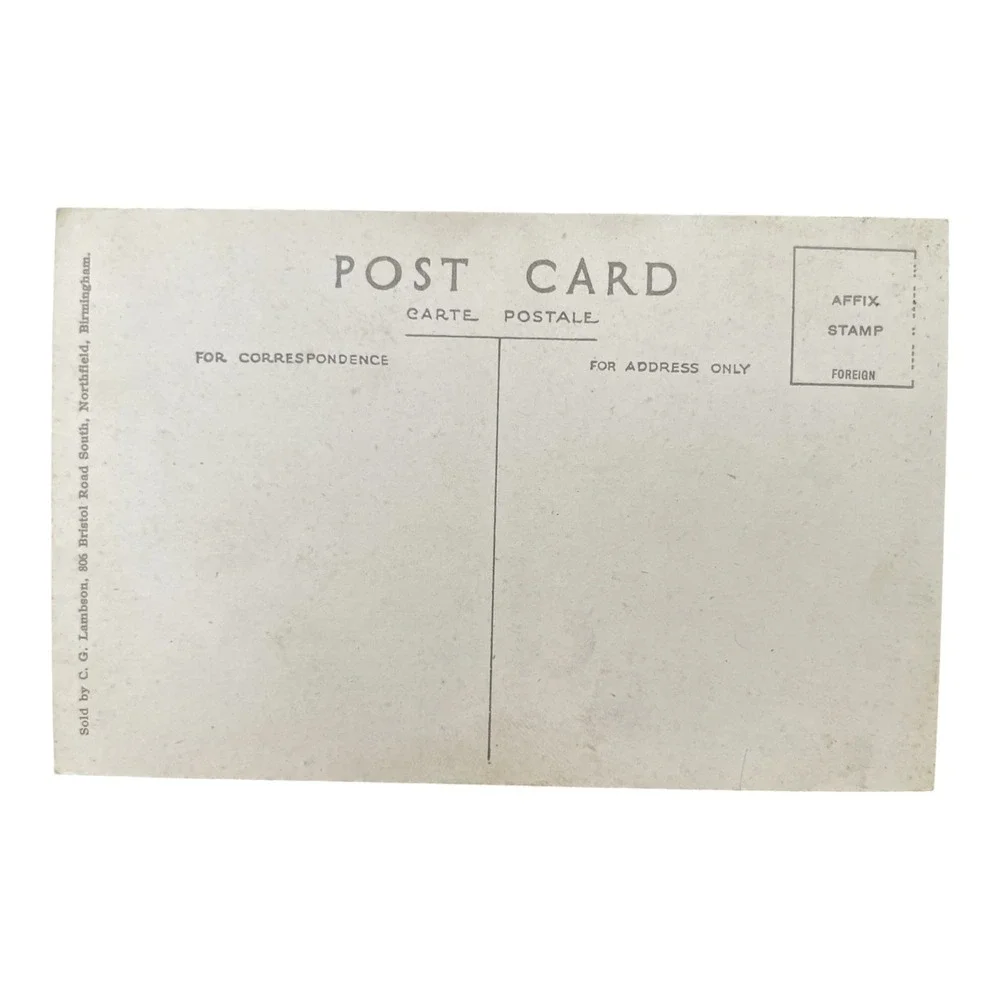 Vintage Postcard Hall of Memory Birmingham UK C.G. Lambourn Unused B&W